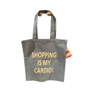 Chic Blue Canvas Tote with Fun Print - NWT